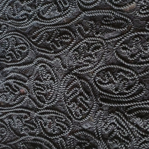 Whispers New York Lace Short Sleeve Black Textured Blouse - Picture 4 of 12